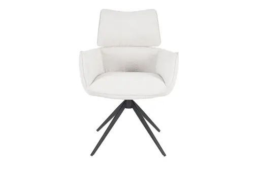 Armlehnstuhl MARGIT - drehbar, Stoff, Silberfarben