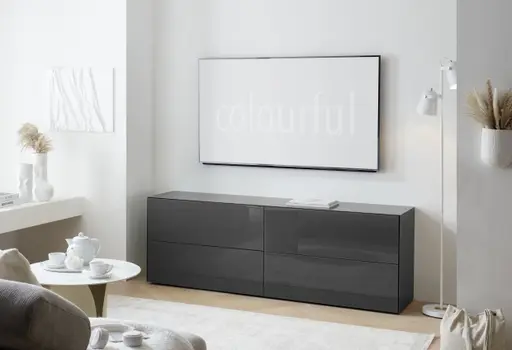 Lowboard - B ca. 181 cm, Anthrazit