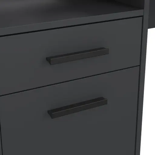 Schreibtisch - LB ca. 171x62 cm, Grau