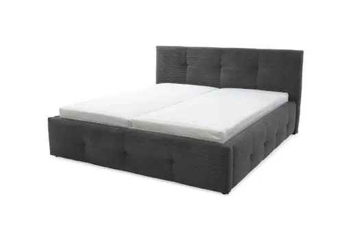 Polsterbett- Liegefläche ca. 180x200 cm, Stoff, Dunkelgrau