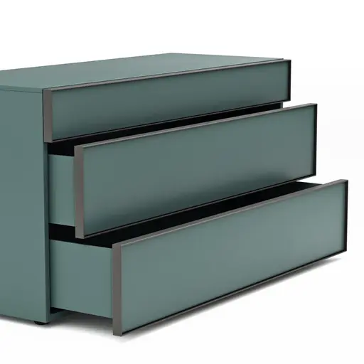 Kommode Loretto - BHT ca. 135x70x53 cm, Lack matt, Salbeigrün