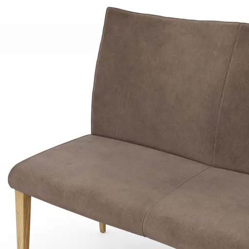 Polsterbank Florea - Breite ca. 155 cm, Stoff, Dunkelbraun