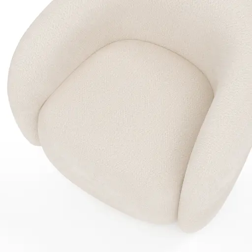 Sessel Karasu - Stoff, Creme