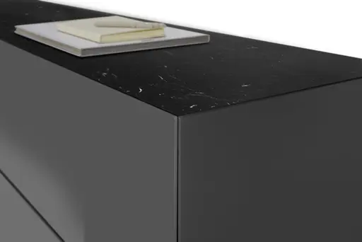 Lowboard - B ca. 181 cm, Anthrazit, Keramikoptik