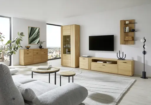 Lowboard Estana - Eiche massiv, legno