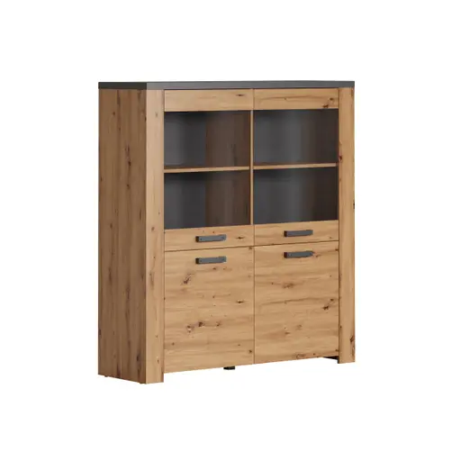 Highboard - Eiche Dekor, Graphit
