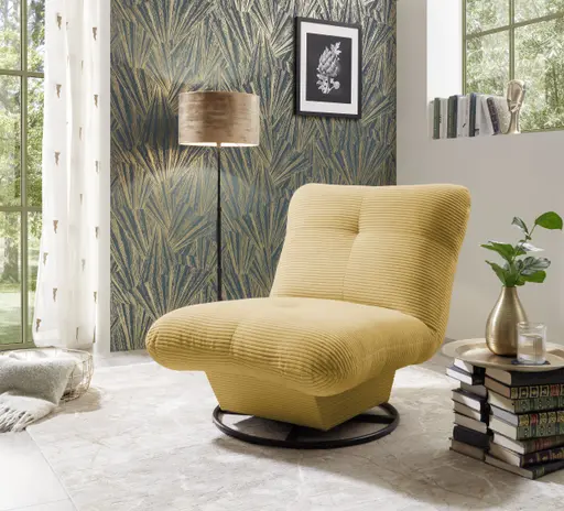 Drehsessel - Stoff, Curry