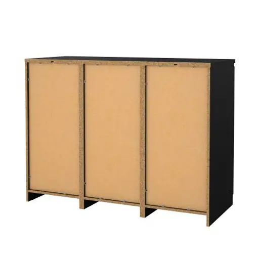 Kommode - B ca. 121 cm, Schwarz 