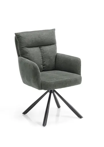 Armlehnstuhl - drehbar, Microfaser, Grau