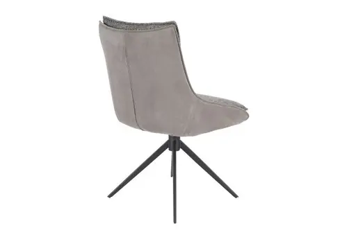 Stuhl MANDY - drehbar, Stoff, Graubeige