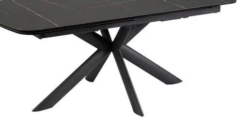 Esstisch MAXIE - ausziehbar, LB ca. 190x98 cm, Glaskeramik, Anthrazit Struktur