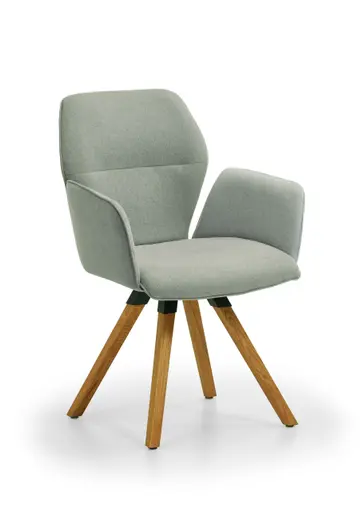 Armlehnstuhl - drehbar, Stoff, Grau