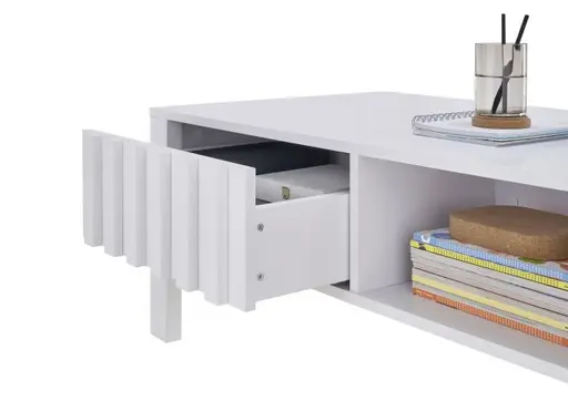 Couchtisch - LB ca. 108x60 cm, Weiß