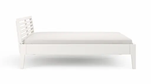 Bettgestell 1660 - Liegefläche ca. 180x200 cm, Kiefer massiv, Weiß