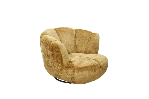 Drehsessel- Stoff, Goldfarben