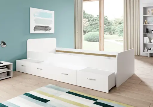 Kojenbett - Liegefläche ca. 90x200 cm, Weiß