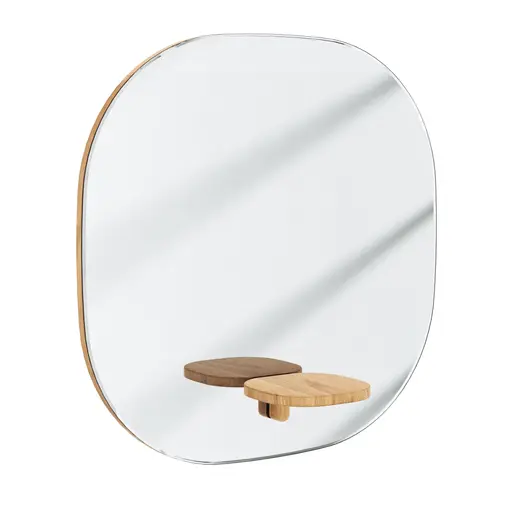 Spiegel Signe - ca. 75x75 cm, Parsolglas, Eiche