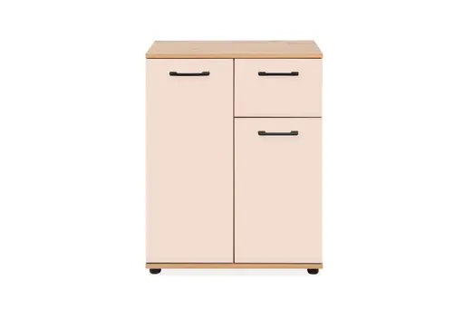 Kommode- B ca. 60 cm, Eiche Dekor, Beige