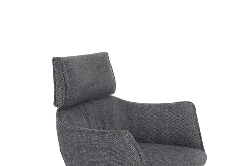 Armlehnstuhl MASHA - drehbar, Stoff, Grau