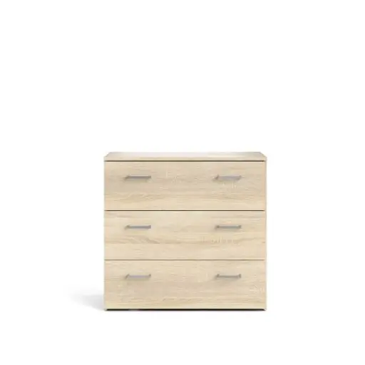 Kommode - B ca. 74 cm, Eiche Struktur Nachbildung