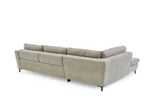 Ecksofa - Ecke links mit 3-Sitzer, Stoff, Sand