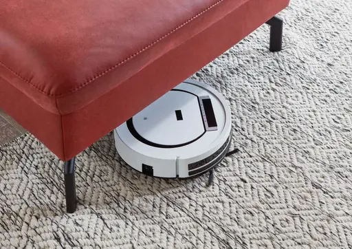 Wohnlandschaft - Longchair links mit 2,5-Sitzer und Ecke rechts, Leder, Rot