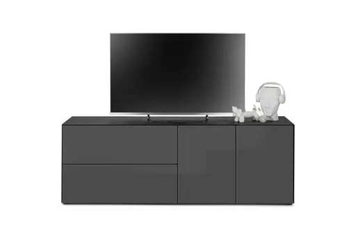 Lowboard - B ca. 181 cm, Anthrazit, Keramikoptik