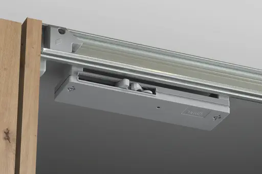 Schwebe-/Drehtürenschrank FAHDA - B. ca. 270 cm, mit Passepartout, Eiche Artisan Dekor, Betonoptik