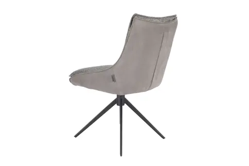 Stuhl MANDY - drehbar, Stoff, Graubeige