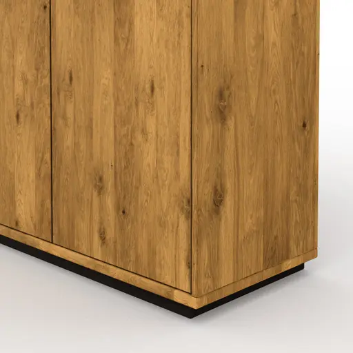 Highboard Savannah - inkl. Beleuchtung, Wildeiche massiv, natur geölt