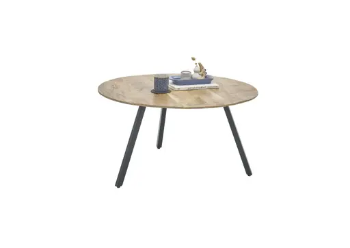 Couchtisch - Ø/H ca. 80x40 cm, Mangoholz massiv