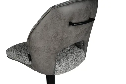 Barhocker MAILE - drehbar, höhenverstellbar, Stoff, Grau, Anthrazit