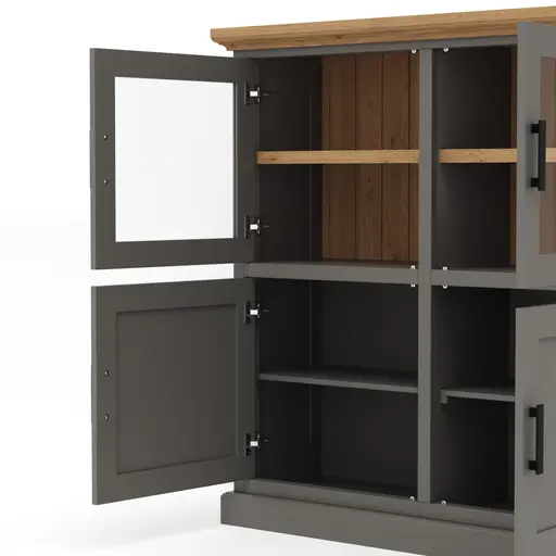 Highboard Litchfield Oak - Stone, Non-Antique / Nature Oil