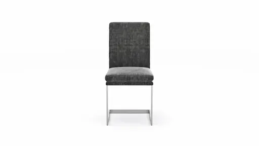 Freischwinger Valloni - Stoff, Dunkelgrau