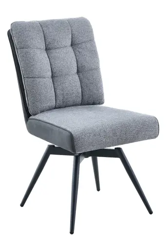 Stuhl - drehbar, Stoff, Dunkelgrau, Vintage Anthrazit