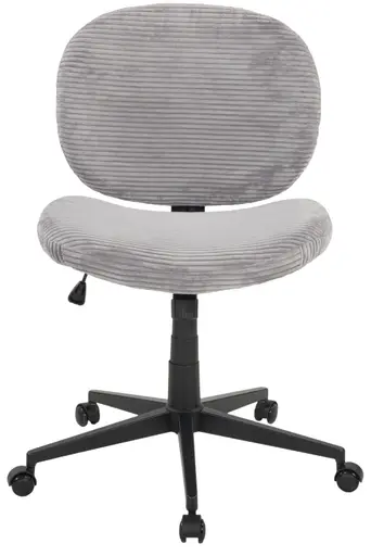 Drehstuhl - höhenverstellbar, Cord, Grau