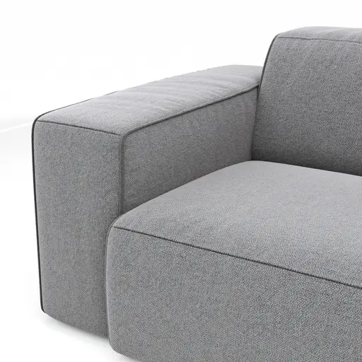 Sofa Elementos - 3-Sitzer, Stoff, Grau
