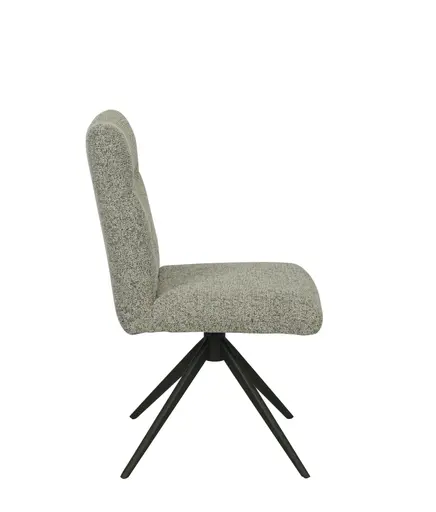 Stuhl MYLENE - drehbar, Stoff, Schlamm