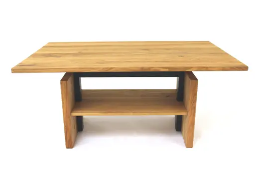 Couchtisch - höhenverstellbar, LB ca. 105x65 cm, Eiche massiv