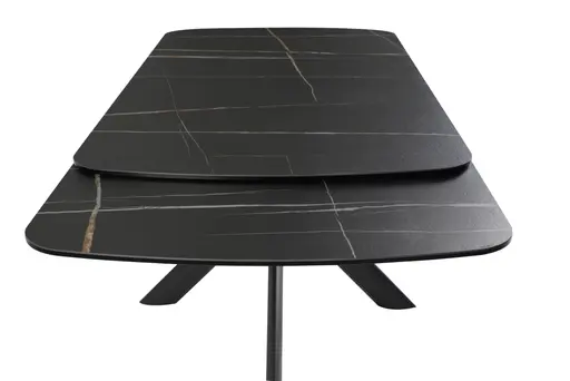 Esstisch MAXIE - ausziehbar, LB ca. 190x98 cm, Glaskeramik, Anthrazit Struktur