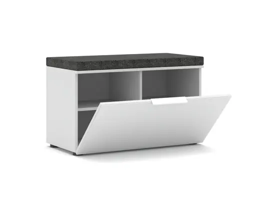 Bank - inkl. Sitzkissen, B ca. 80 cm, Weiß