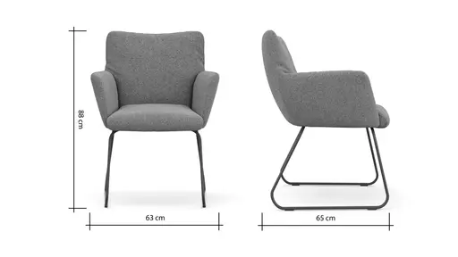 Armlehnstuhl Nashville - Stoff, Olivgrün