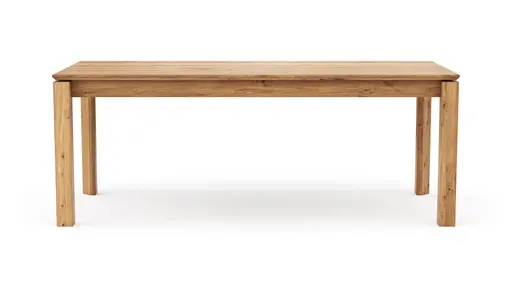 Esstisch Farmingdale - ausziehbar, Platte mit schräger Kante, LB ca. 200x90 cm, Eiche massiv, natur geölt