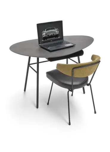 Schreibtisch Fano - LBH 121x75x74,5 cm, HPL, Graubraun