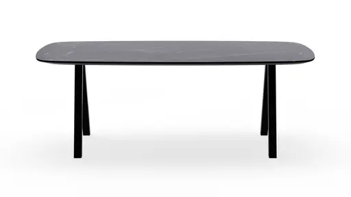 Esstisch Jari - LB ca. 220x95 cm, Keramik, Schwarz