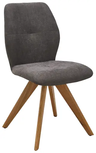 Polsterstuhl Dinner -  Stoff, Dunkelbraun