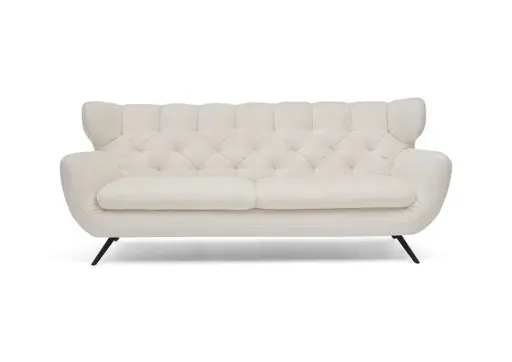 Sofa CHIRA - 3-Sitzer, Stoff, Creme