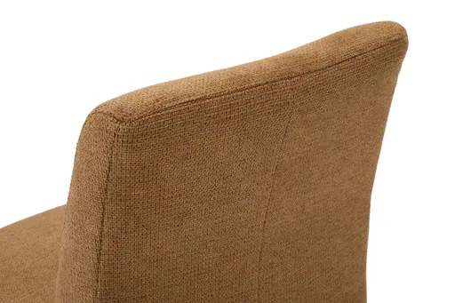 Stuhl - drehbar, Stoff, Cognac