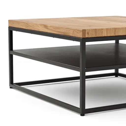 Couchtisch Farmingdale - LBH ca. 80x80x40 cm, Eiche massiv, natur geölt