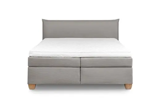  Boxspringbett HADAI- Liegefläche ca. 180x200 cm, Stoff, Dunkelgrau, TFK H2/TFK H3